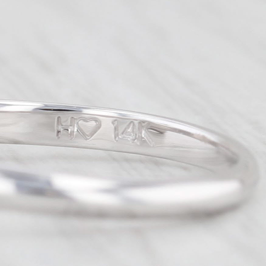 Light Gray 1.03ct Princess Square Solitaire Diamond Engagement Ring 14k White Gold Size 5.5 GIA