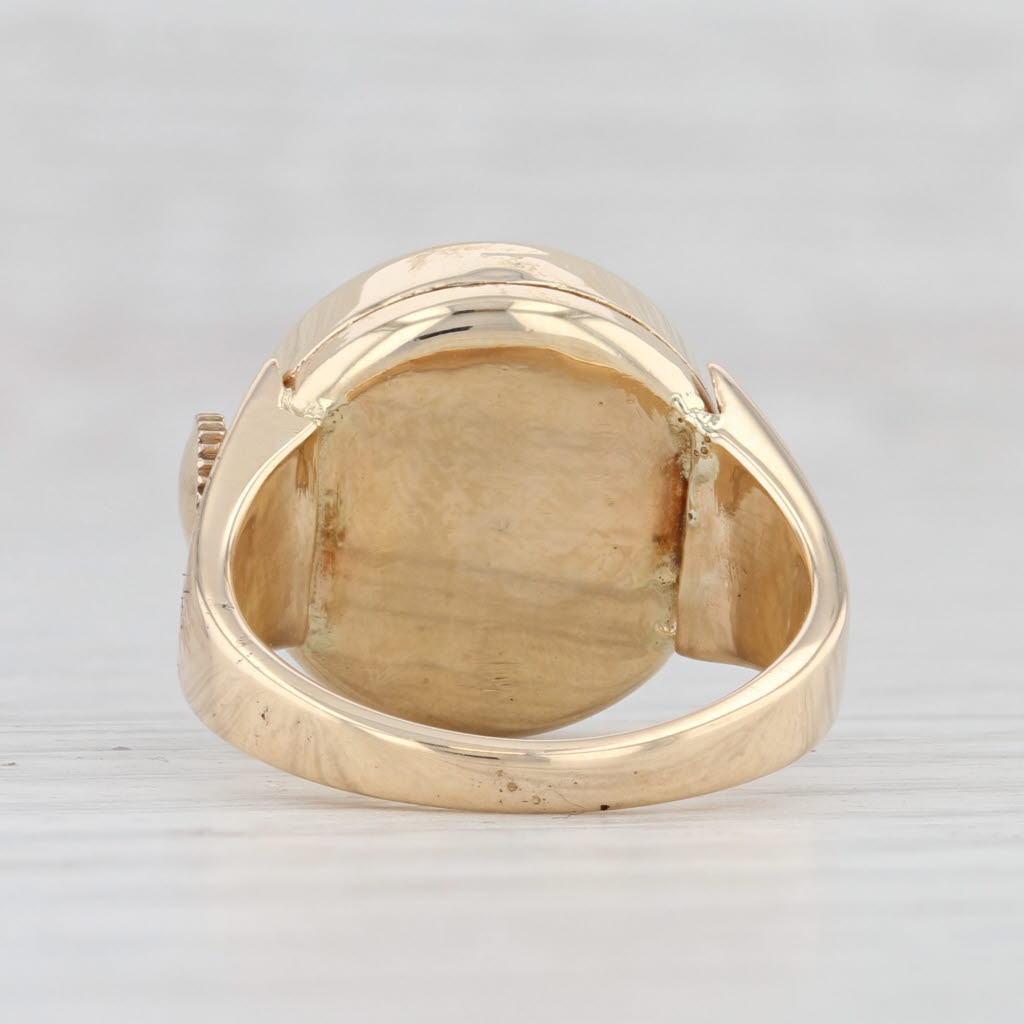 Light Gray Vintage Ebel Ladies Watch Ring 14k Gold Size 8 Mechanical Serviced Warranty