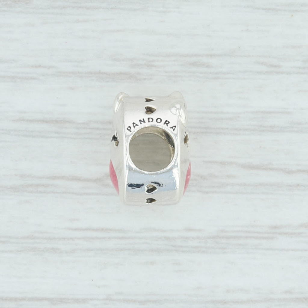 Light Gray New Authentic Pandora Playful Wink Pink Charm 797028EN161 Sterling Silver