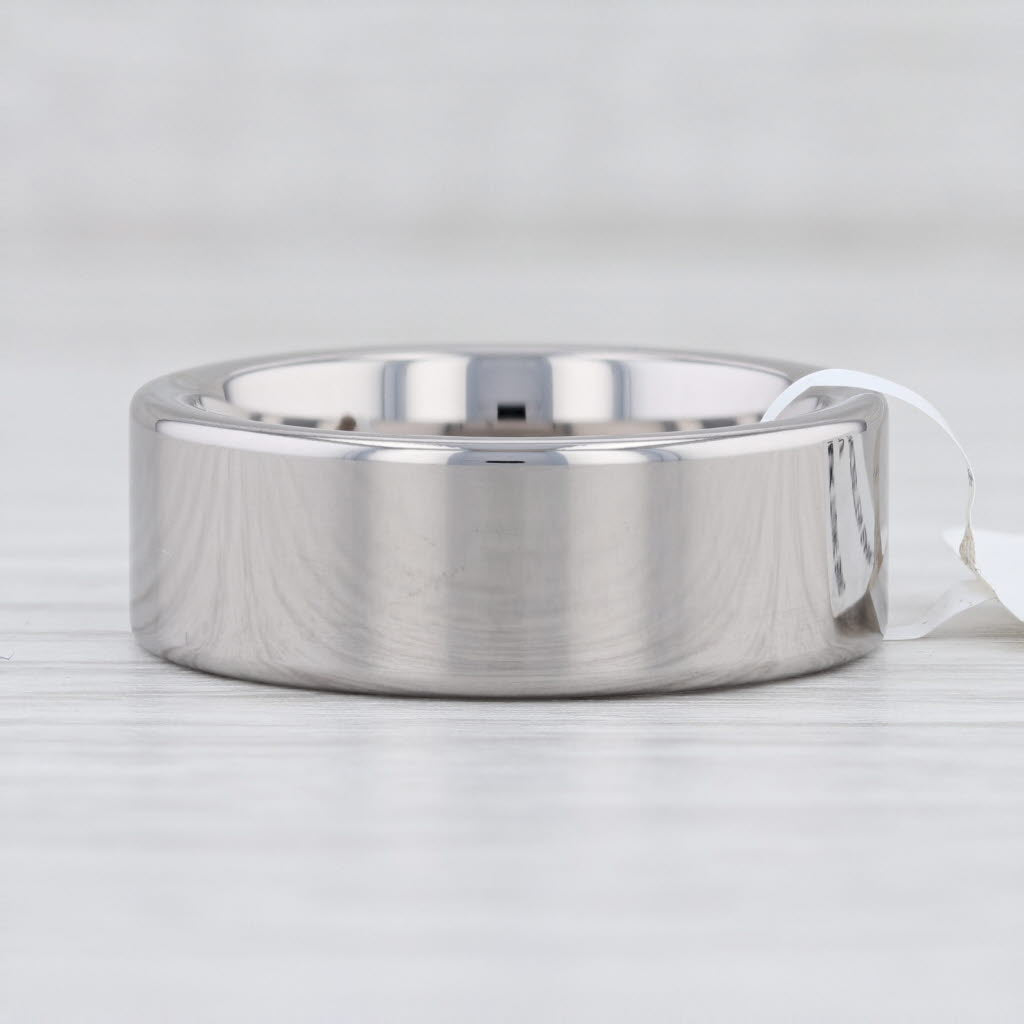 Light Gray New Tungsten Ring Men's Size 10 Wedding Band