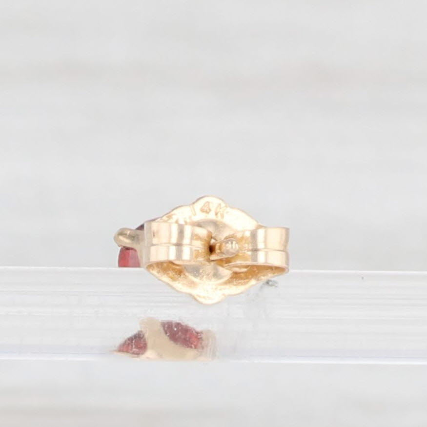 Light Gray 0.68ctw Garnet Solitaire Stud Earrings 14k Yellow Gold January Birthstone