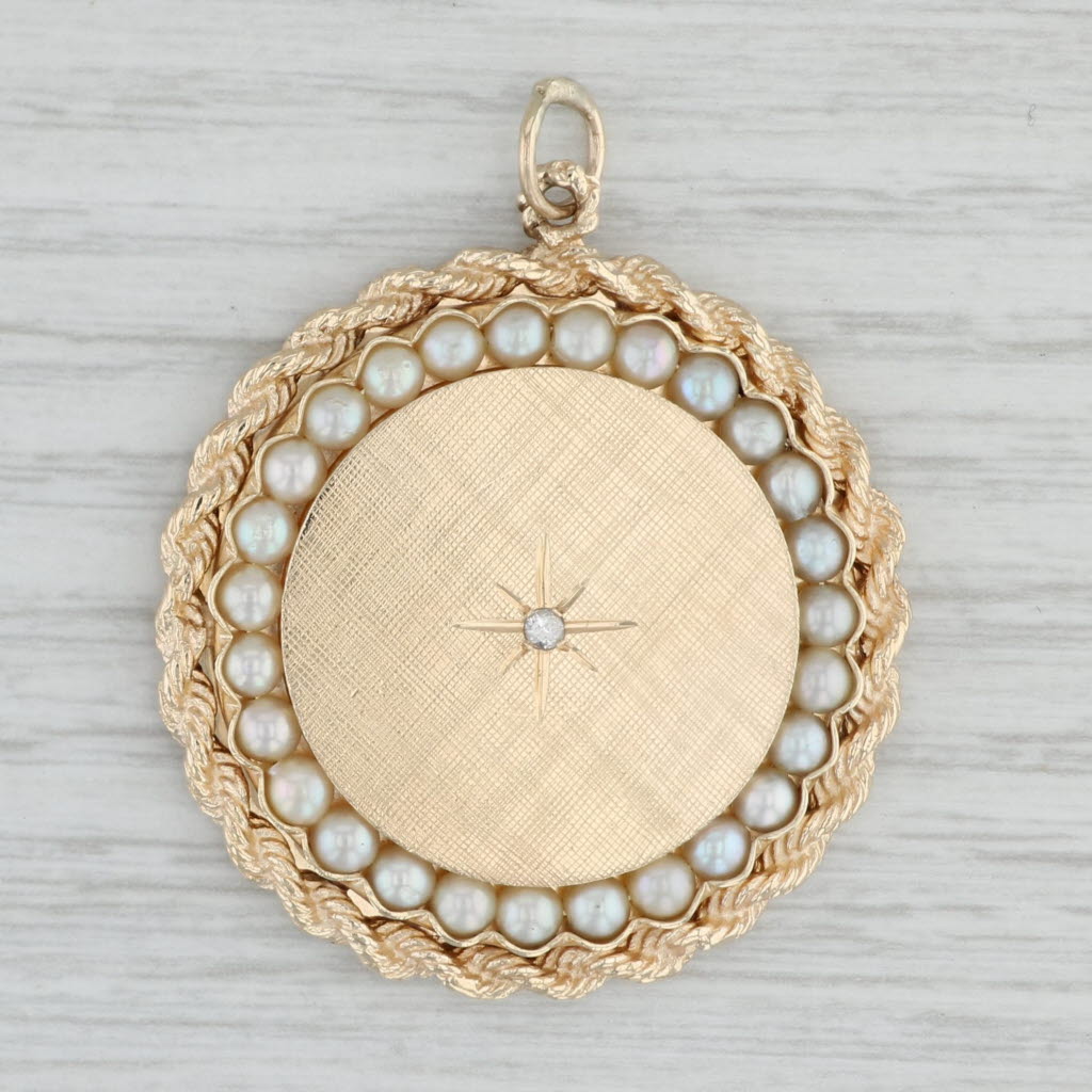 Diamond medallion pendant