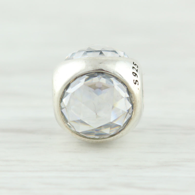 Light Gray New Genuine Pandora Clear Radiant Droplet Charm 792095 Sterling Silver Crystal