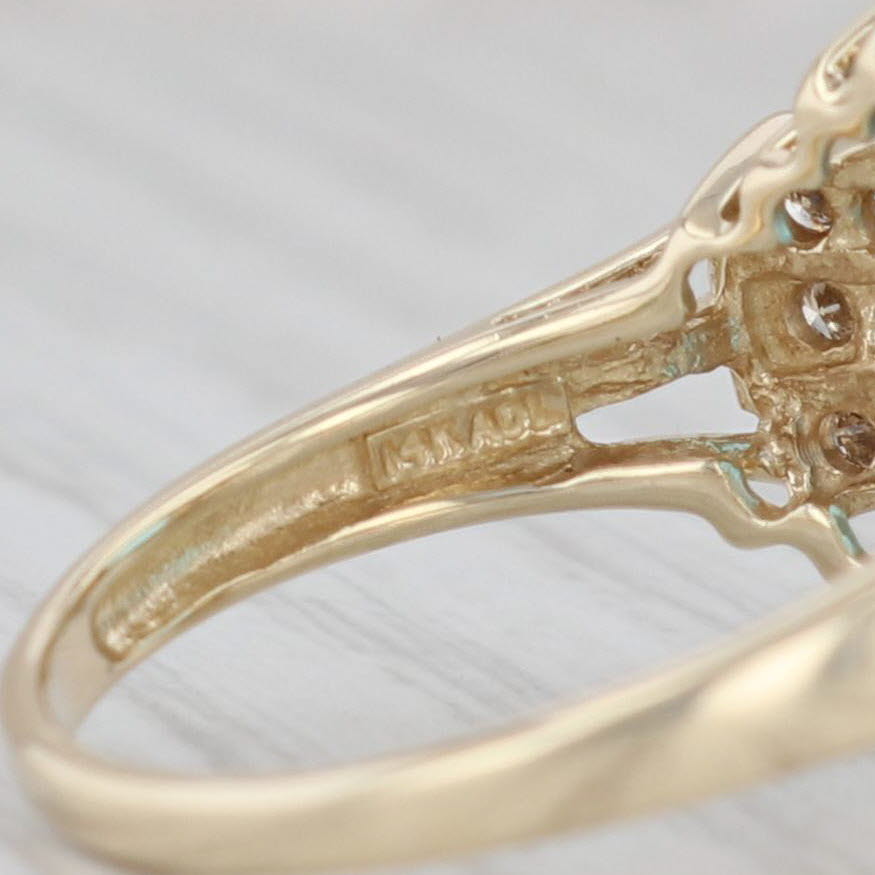 Gray 6.36ctw Oval Blue Topaz Diamond Ring 14k Yellow Gold Size 7.25 Cocktail