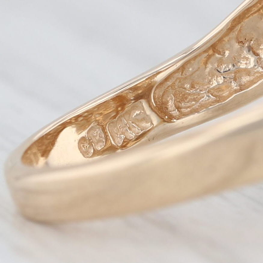 Light Gray 1ctw Diamond Cluster Teardrop Ring 14k Yellow Gold Size 6.5 Bypass