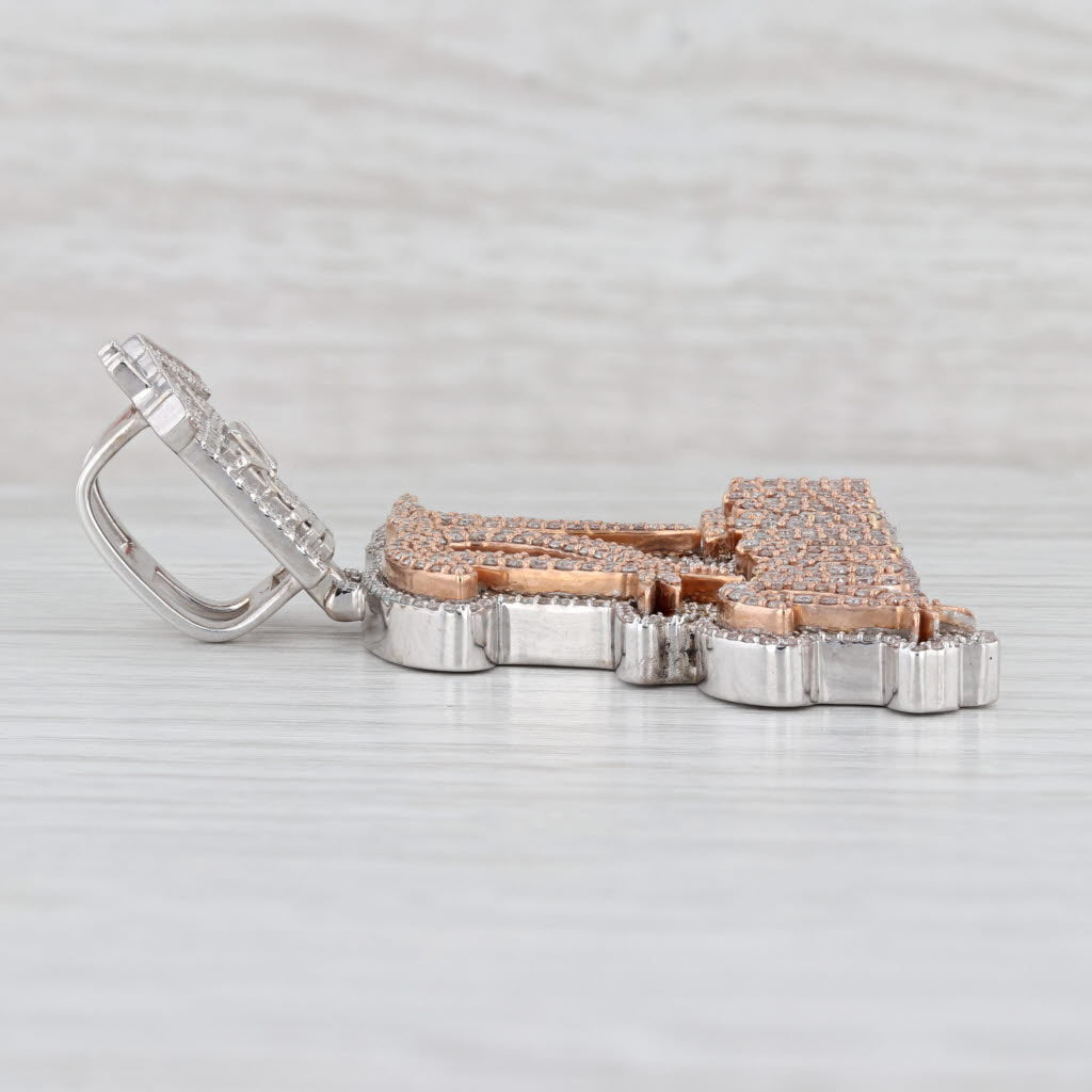 Light Gray 2.80ctw Diamond DT Dream Team House Pendant 10k Gold Statement Home Renovation