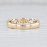 Light Gray New Beverley K 1.1ctw White Orange Sapphire Stackable Ring 14k Gold Size 6.5
