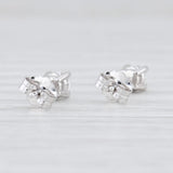 Light Gray New 0.29ctw Diamond Stud Earrings 14k White Gold Round Solitaire Pierced Studs