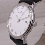 Dark Gray Blancpain Villeret Mens 40mm Steel Automatic Dress Watch Original Strap c.1151