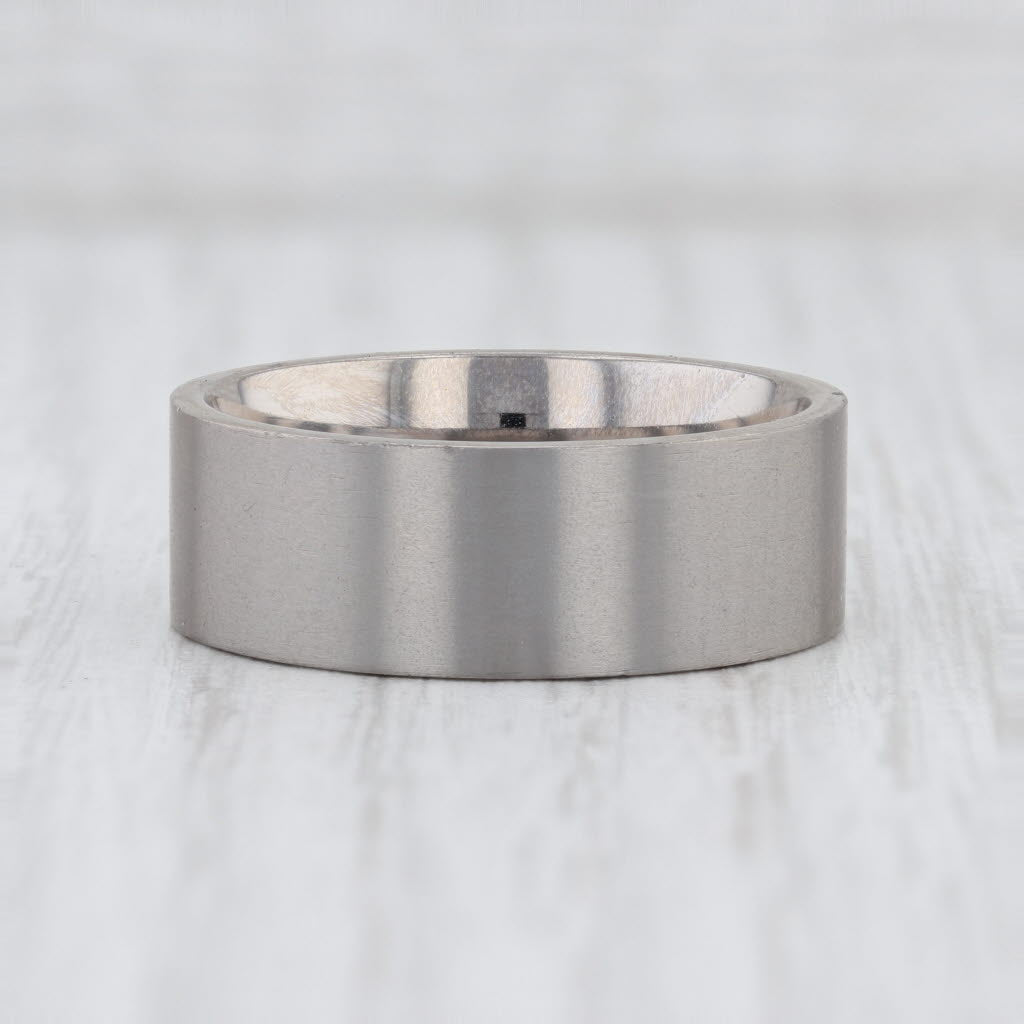 Light Gray New Men's Ring Wedding Band Size 10.25 Titanium