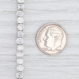 Light Gray New 8.54ctw Diamond Tennis Bracelet 14k White Gold 7" 4mm Round Brilliant