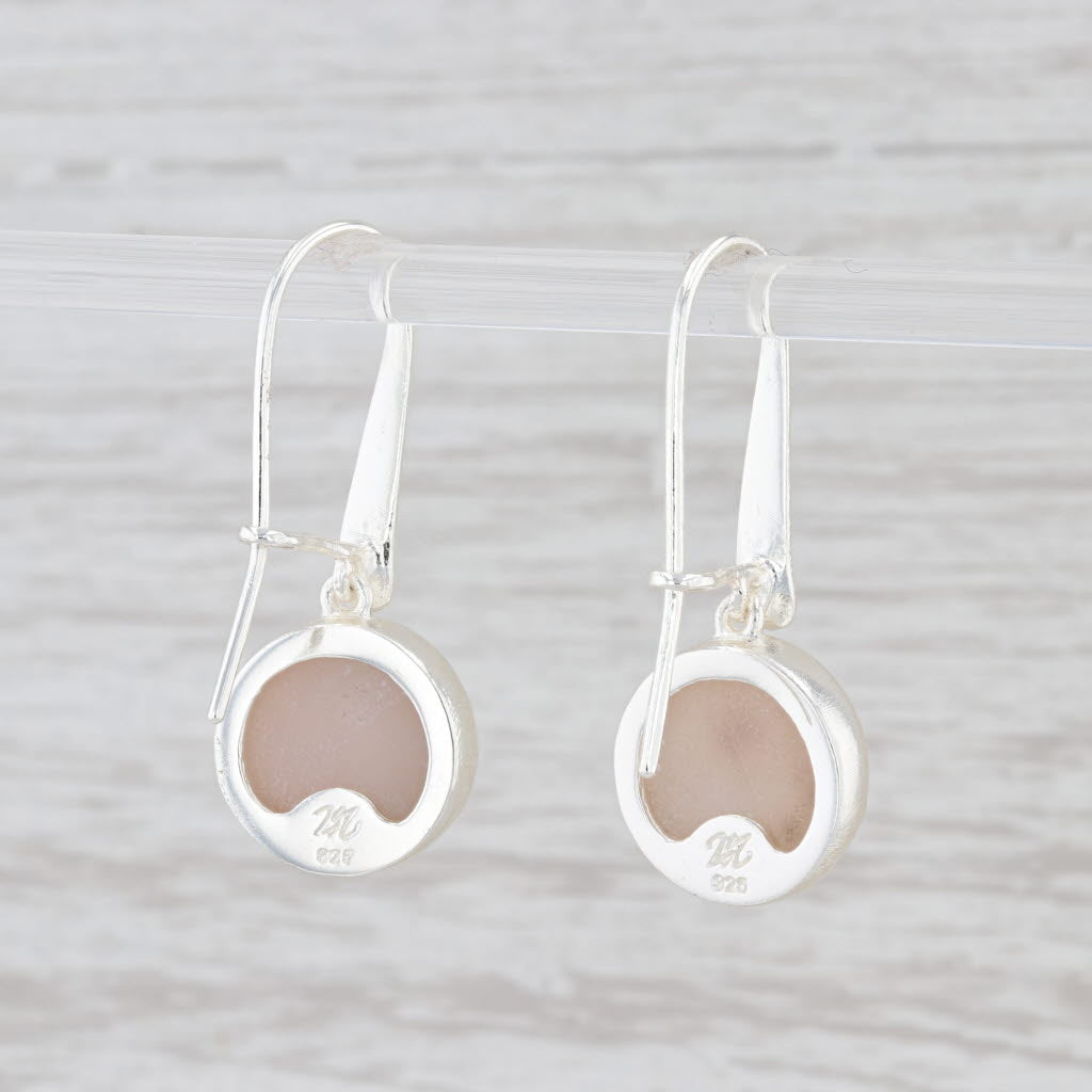 Light Gray New Nina Nguyen Sand Druzy Quartz Drop Earrings Sterling Silver Hook Posts
