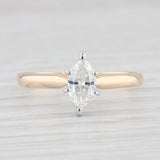 Light Gray 0.46ct VS2 Marquise Diamond Solitaire Engagement Ring 14k Gold Size 6.5