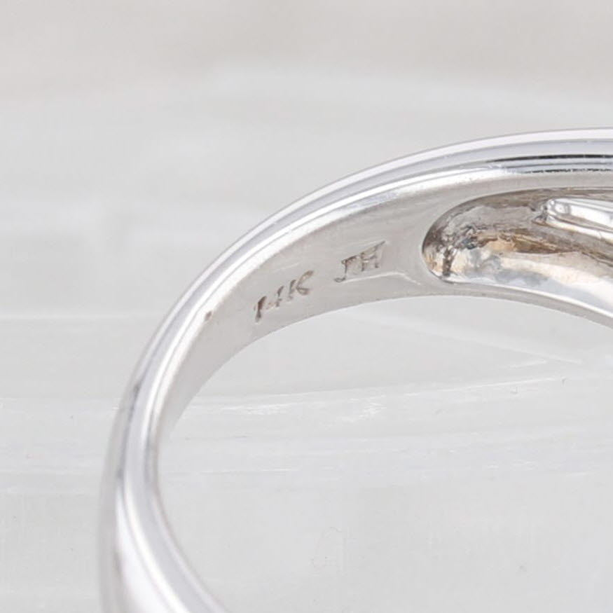 Light Gray 1.60ctw Blue Sapphire Diamond Ring 14k White Gold Size 8 Cocktail