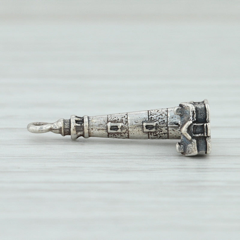 Light Gray Bodie Island Lighthouse Charm Sterling Silver Nautical North Carolina Souvenir