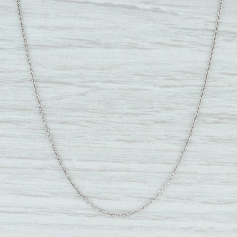 Light Gray New Cable Chain Necklace 18" 950 Platinum 1mm Lobster Clasp
