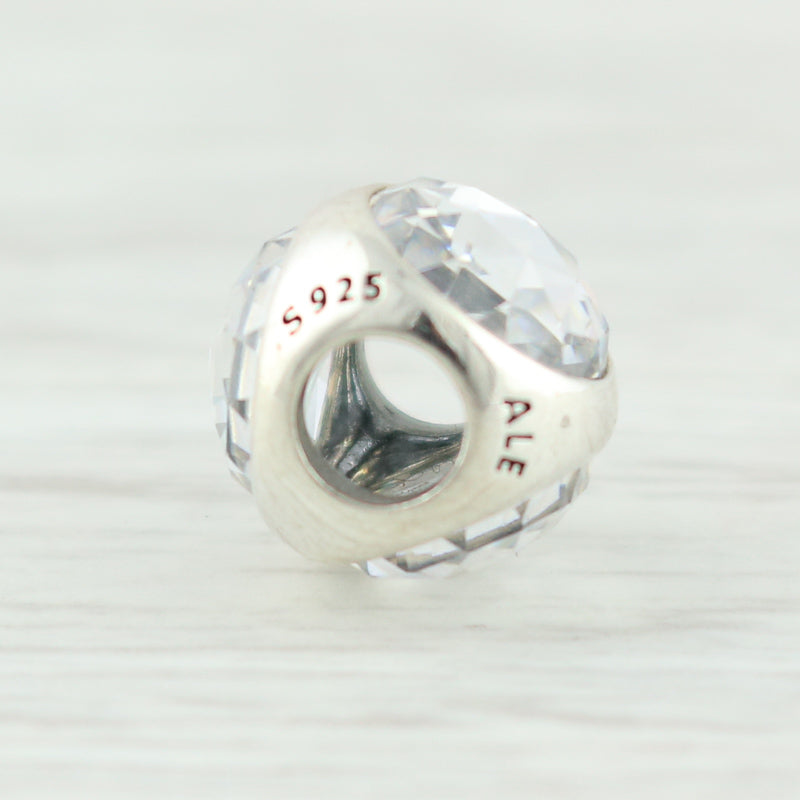 Light Gray New Genuine Pandora Clear Radiant Droplet Charm 792095 Sterling Silver Crystal