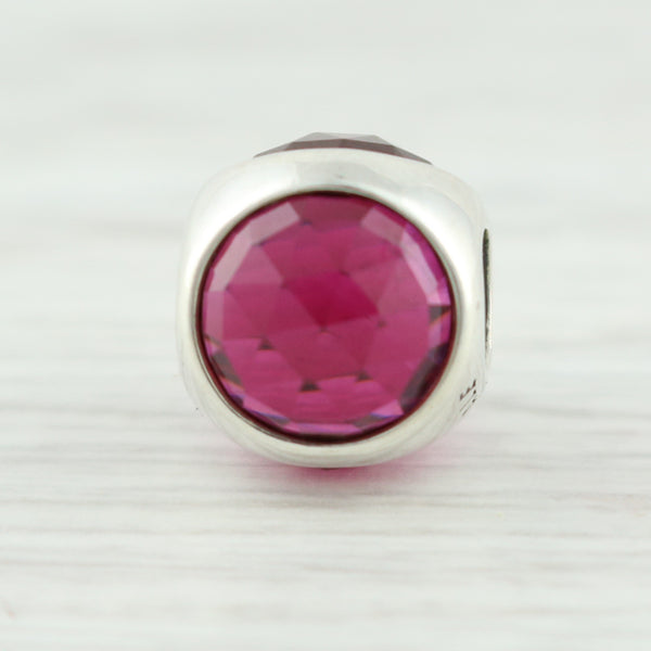 Light Gray New Genuine Pandora Red Radiant Droplet Charm 792095NCC Sterling Silver Cerise