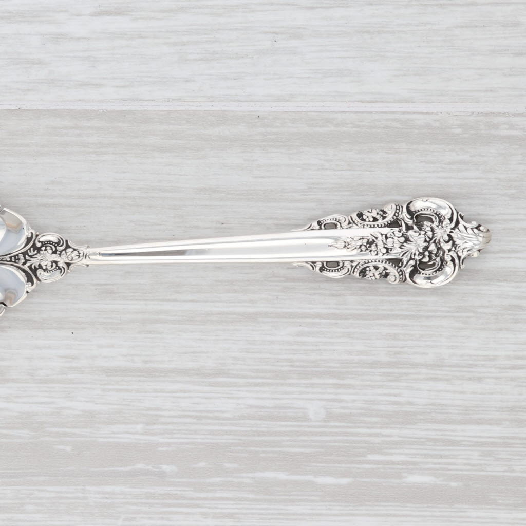 Light Gray Wallace Grande Baroque Bon Bon Spoons Set of 11 Sterling Silver Pierced Bowl