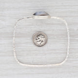 Light Gray New Nina Nguyen Agate Druzy Geode Bangle Bracelet Sterling Silver 8”