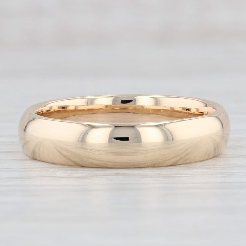 Light Gray Comfort Fit Men's Wedding Band 14k Yellow Gold Size 12.25-12.5 Ring