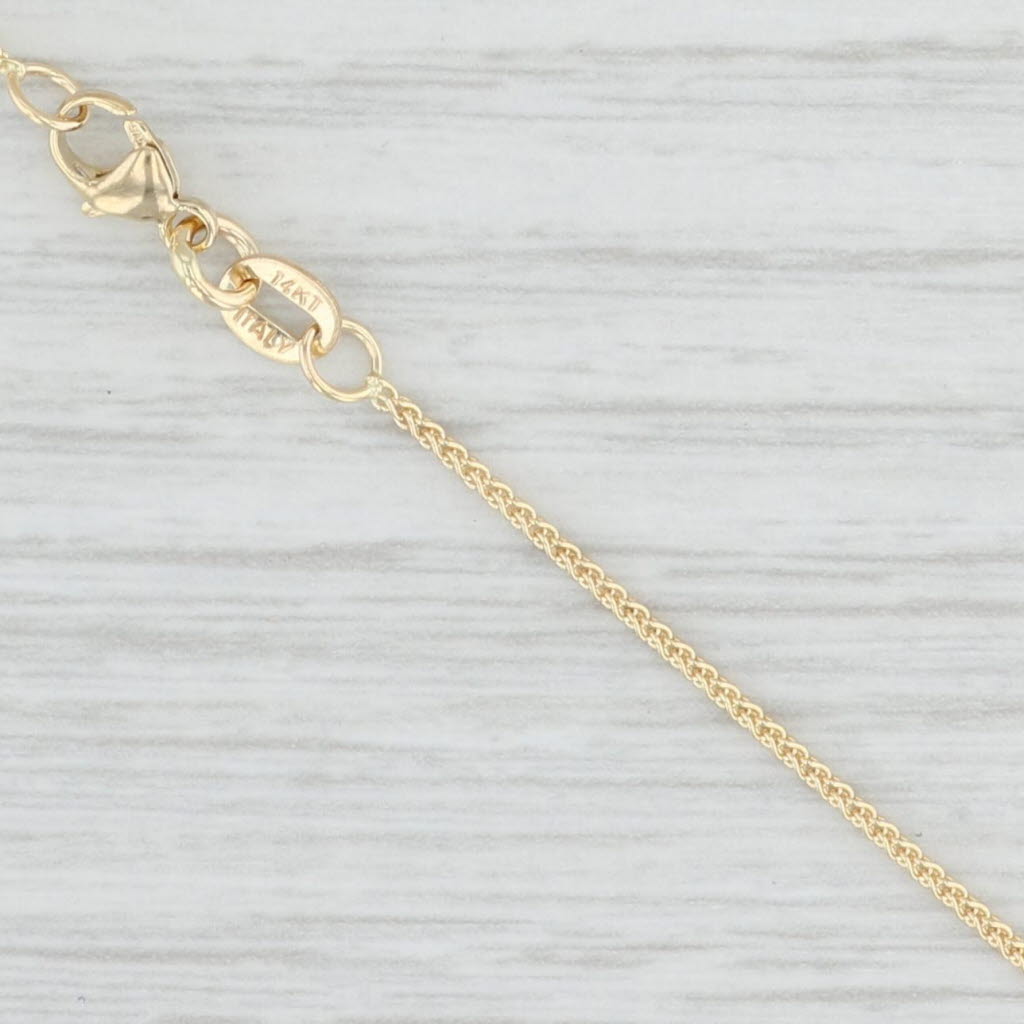 14k Yellow Gold Rope Chain Necklace， 0.9mm， 16-