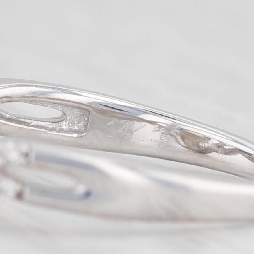 Light Gray 0.56ctw Dancing Diamond Engagement Ring 14k White Gold Size 6.5