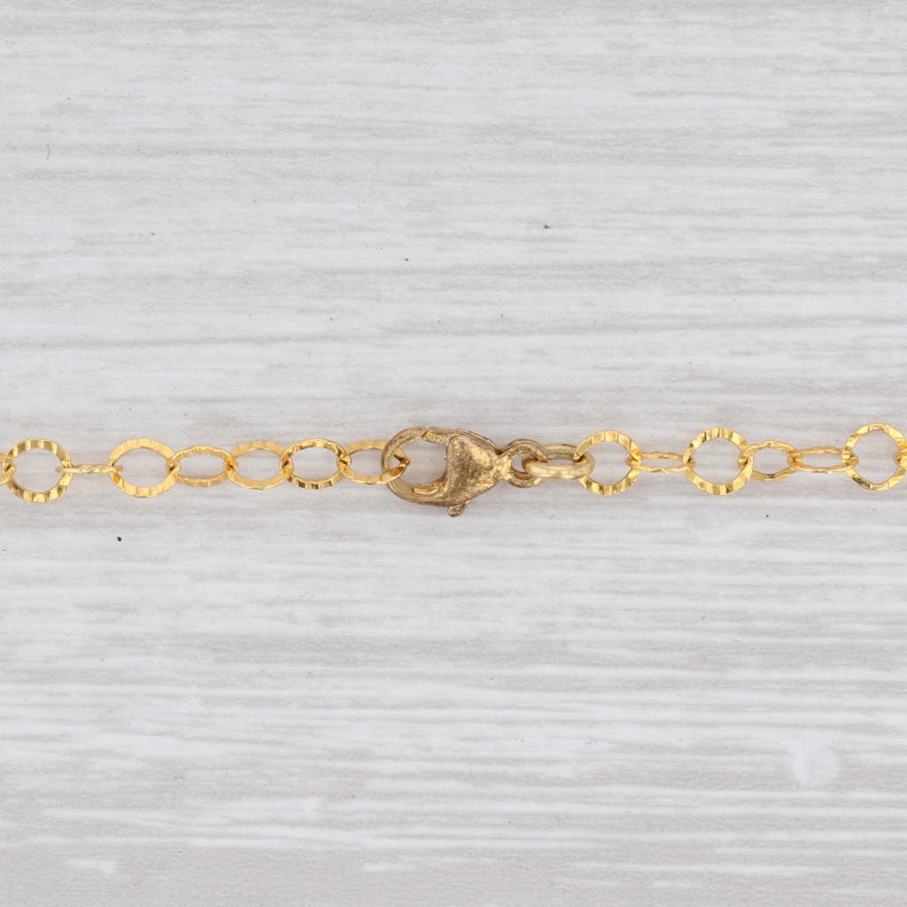 Light Gray New Nina Nguyen Chrysoprase Pendant Necklace Sterling Gold Vermeil 32"