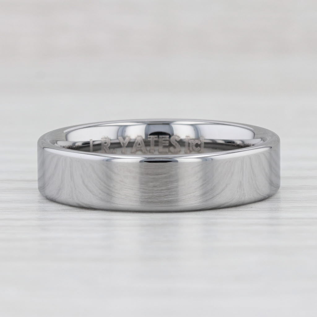 Light Gray New Polished Tungsten Carbide Ring Wedding Band Size 12.5 Stackable