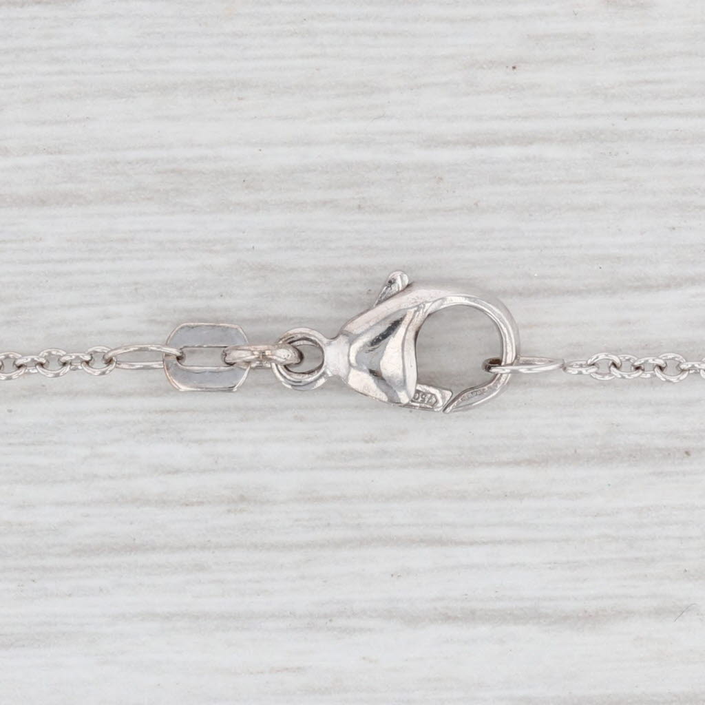 Light Gray Gregg Ruth 0.82ctw VS2 Diamond Halo Pendant Necklace 18" Paperwork & Portfolio