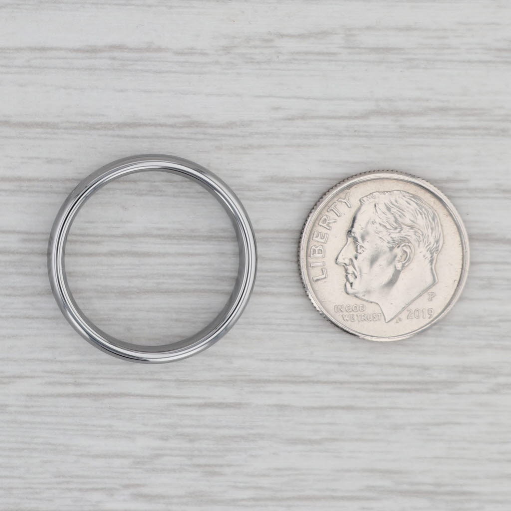 Gray New Tungsten Carbide Ring Size 8 Stackable 4mm Band