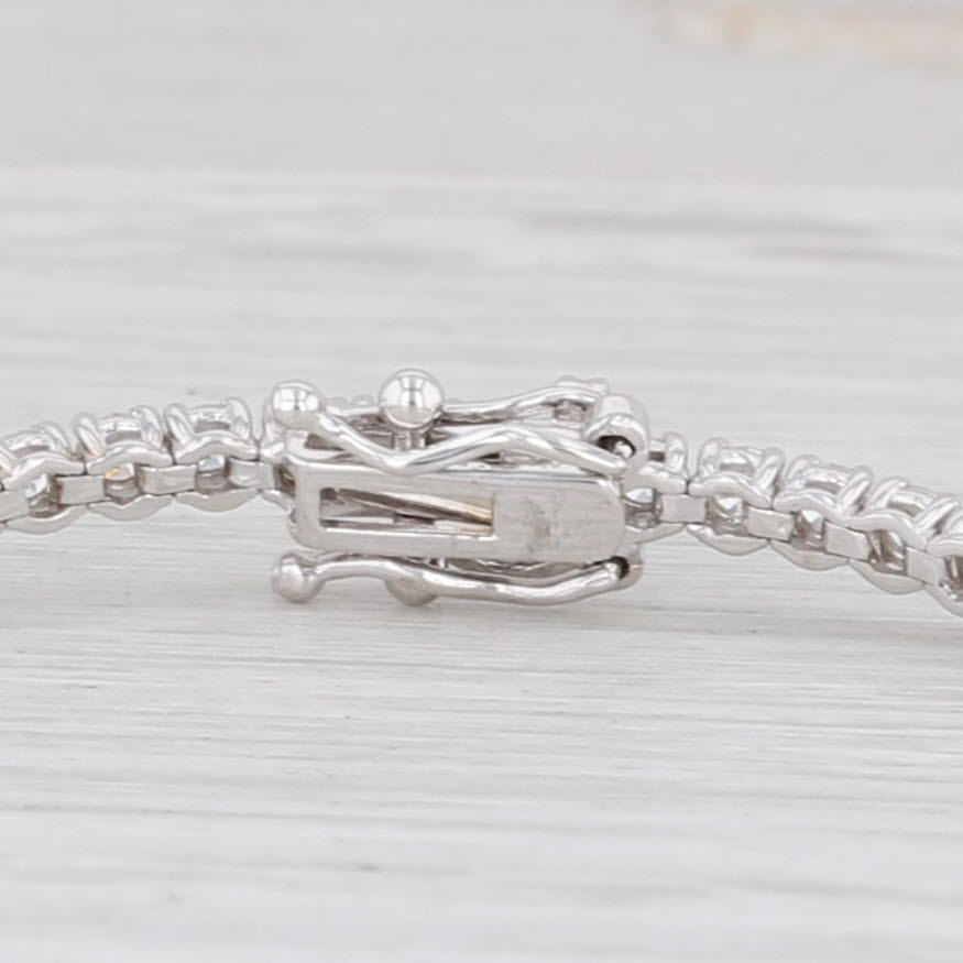Light Gray New 2.50ctw VS2 Diamond Tennis Bracelet 14k White Gold 7" 2.4mm Snap Latch