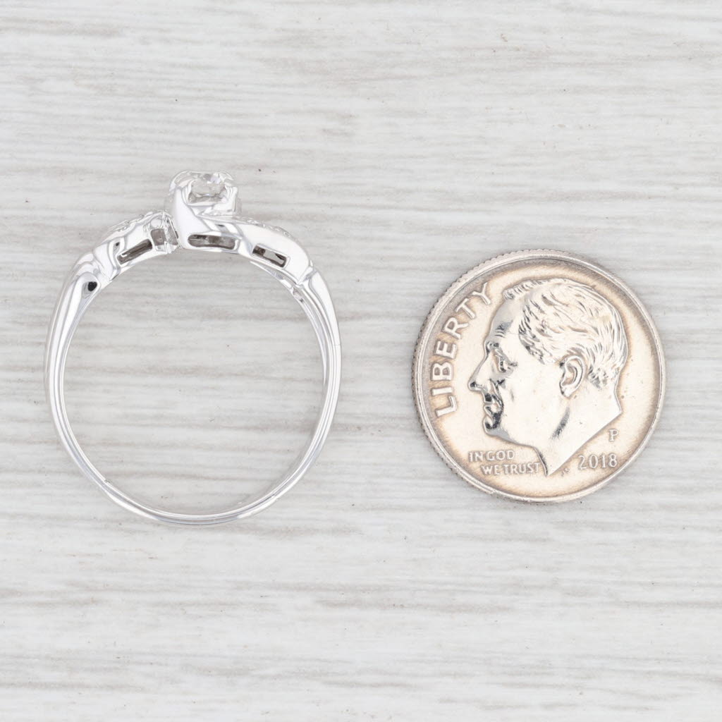 Light Gray 0.43ctw VS2 Diamond Engagement Ring Wedding Band Soldered Bridal Set 14k Gold