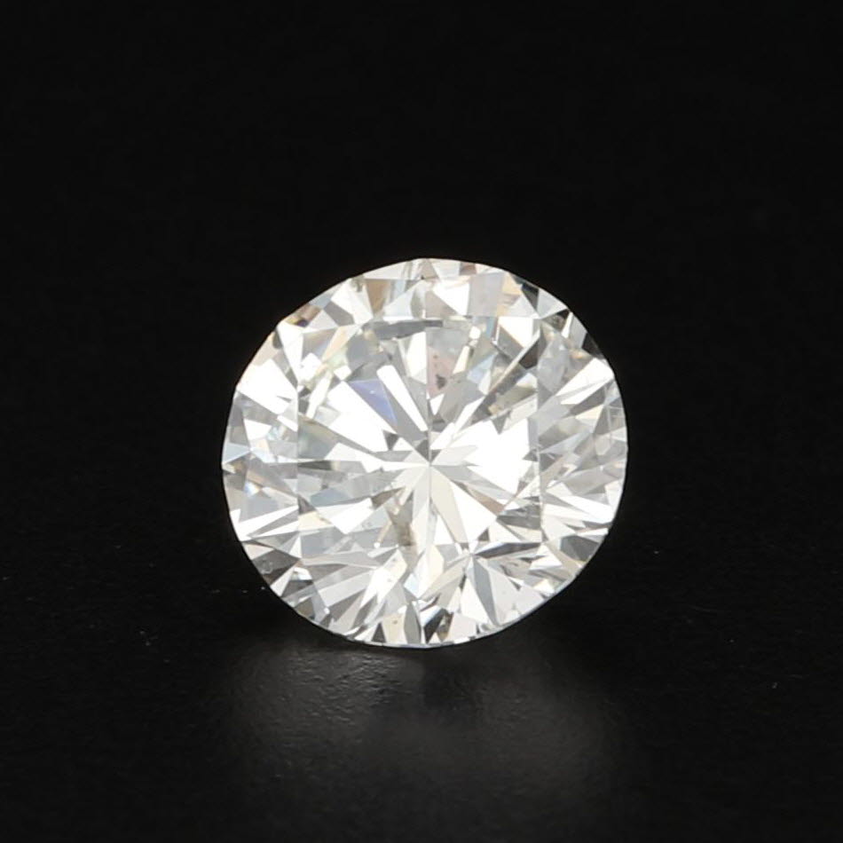 Gray 1.07ct Loose Diamond GIA Graded 6.6mm Round Brilliant Solitaire J I1