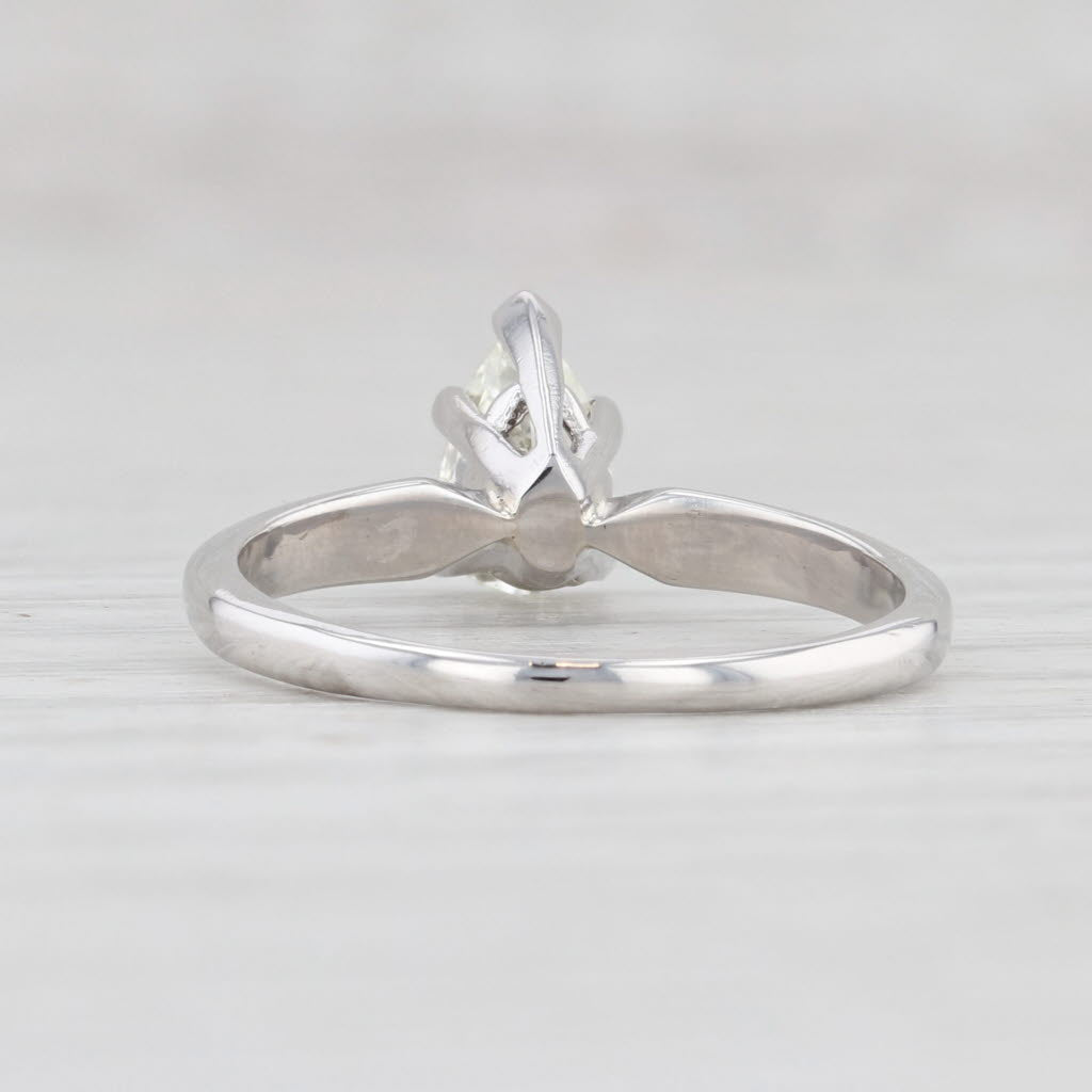Light Gray 0.62ct VS Pear Solitaire Engagement Ring Platinum Size 7 EGL USA Copy