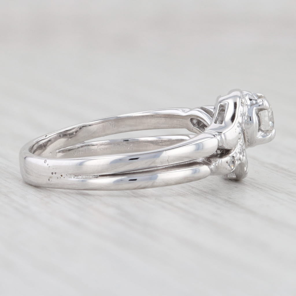 Light Gray 0.43ctw VS2 Diamond Engagement Ring Wedding Band Soldered Bridal Set 14k Gold