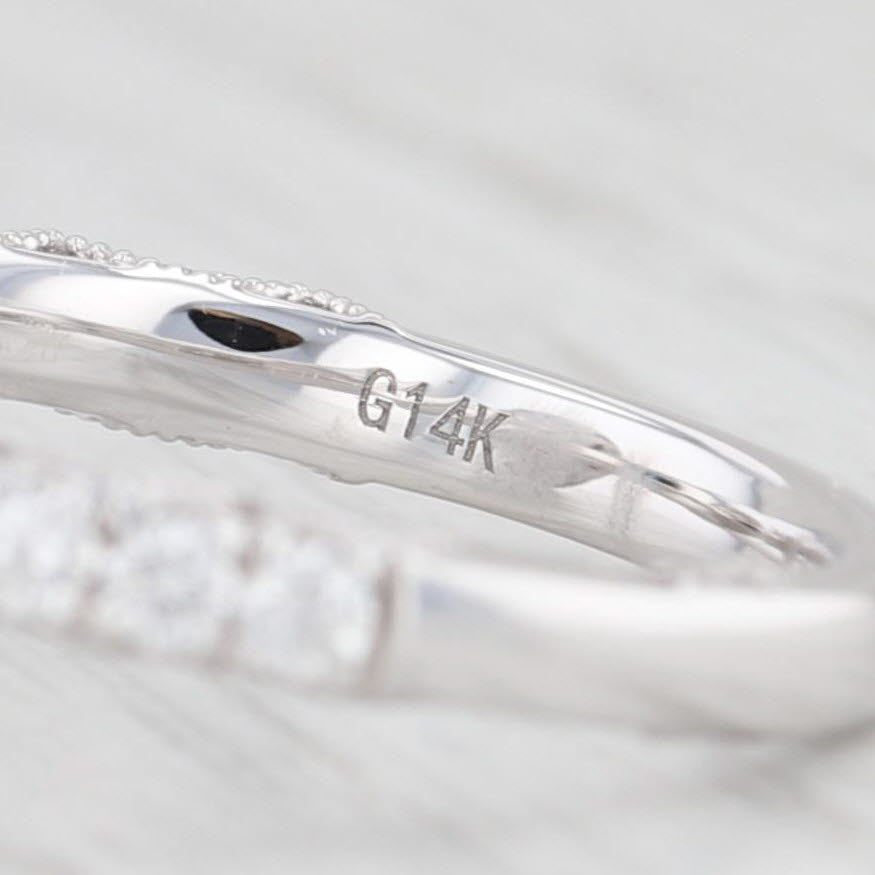 Light Gray New 1.73ctw Diamond Teardrop Halo Engagement Ring 14k White Gold Size 6.5 Pear
