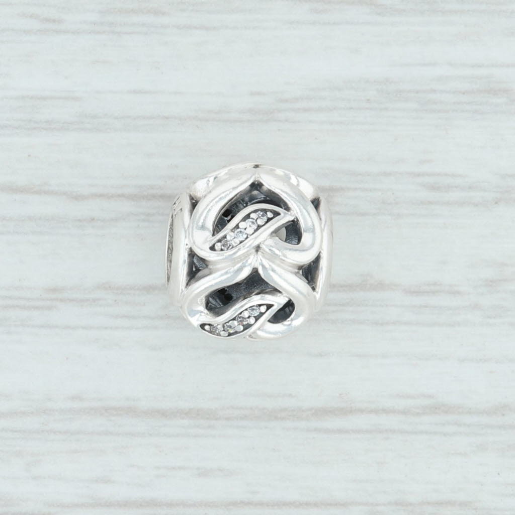 Light Gray New Authentic Pandora Dreams of Love Charm 792046CZ Sterling Silver Clear CZ