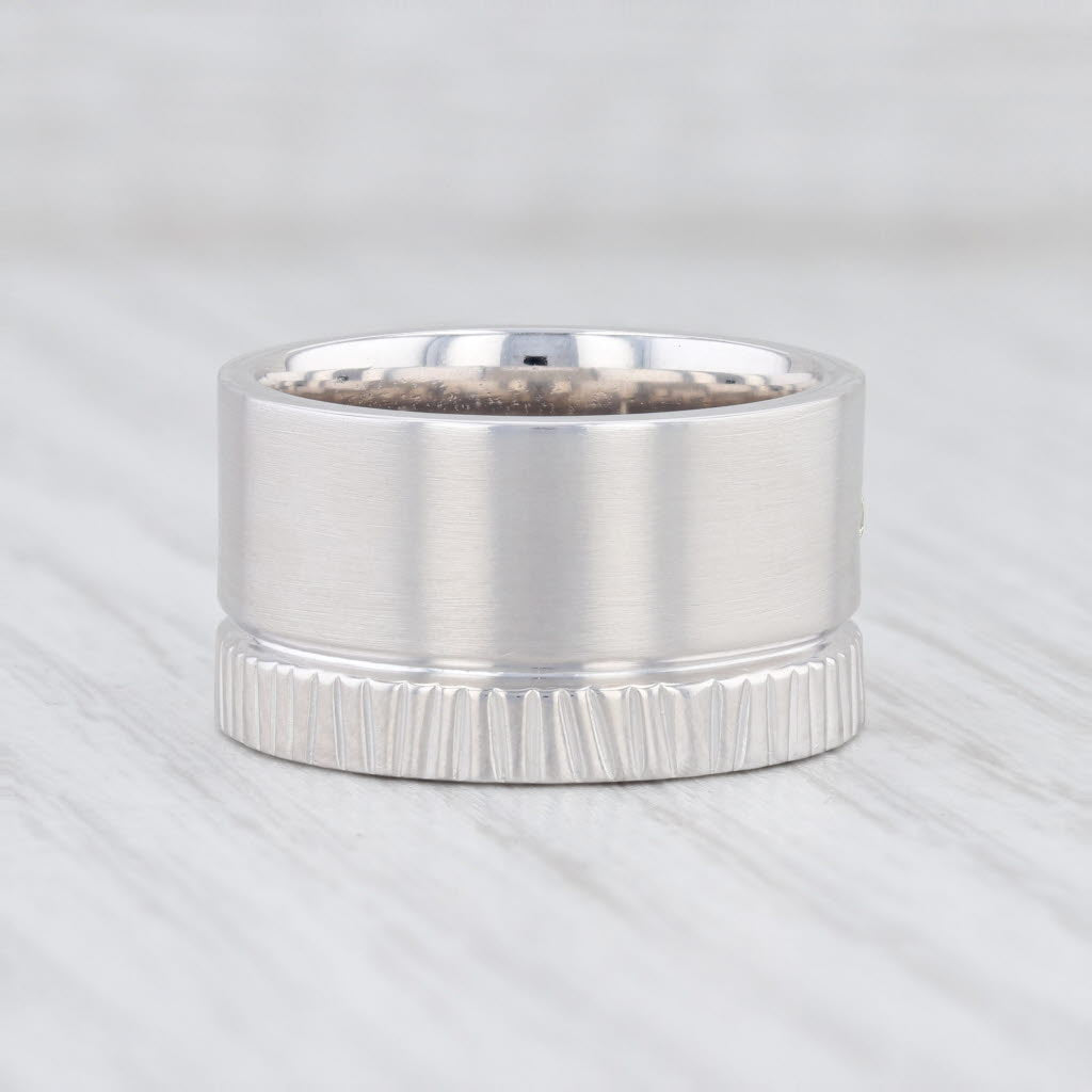 Light Gray New Bastian Inverun Ring Sterling Silver Diamond Statement 25771 Size 52 6