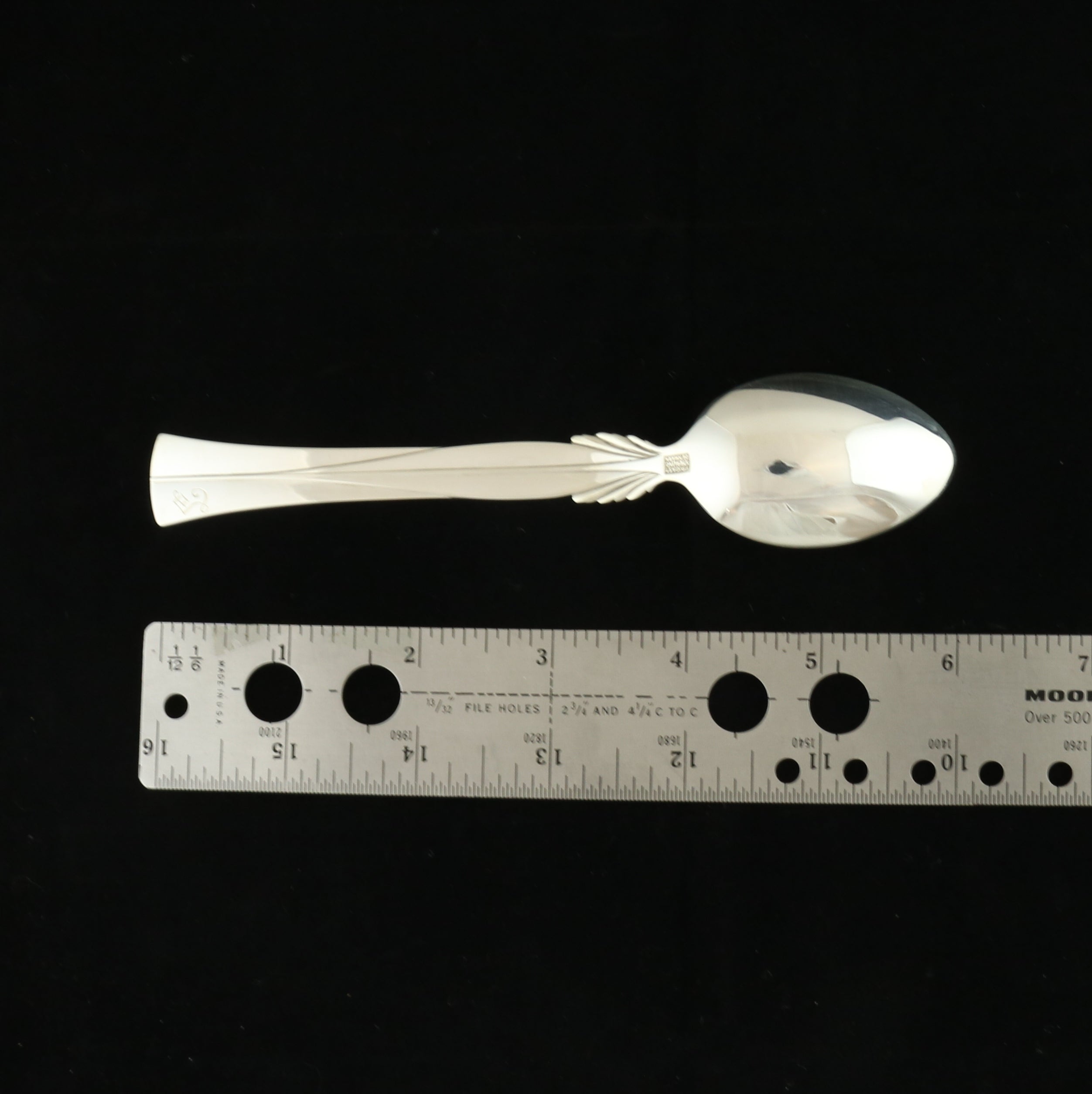 Dark Gray Frigast Denmark Queen Christina Teaspoons Sterling Silver 6" Denmark Set 3 Mono