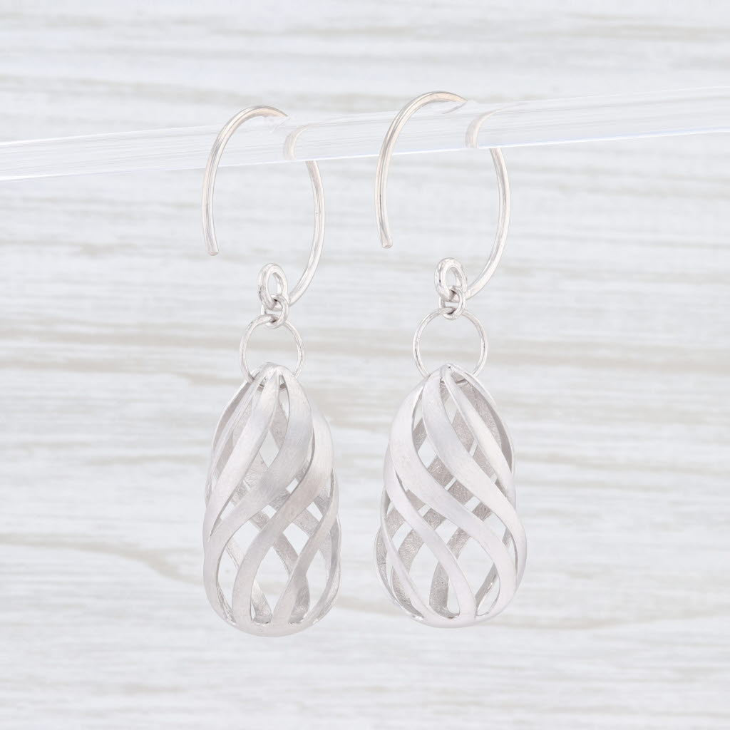 Lavender New Bastian Inverun Openwork Drop Earrings Sterling Silver 12911 Hook Pierced