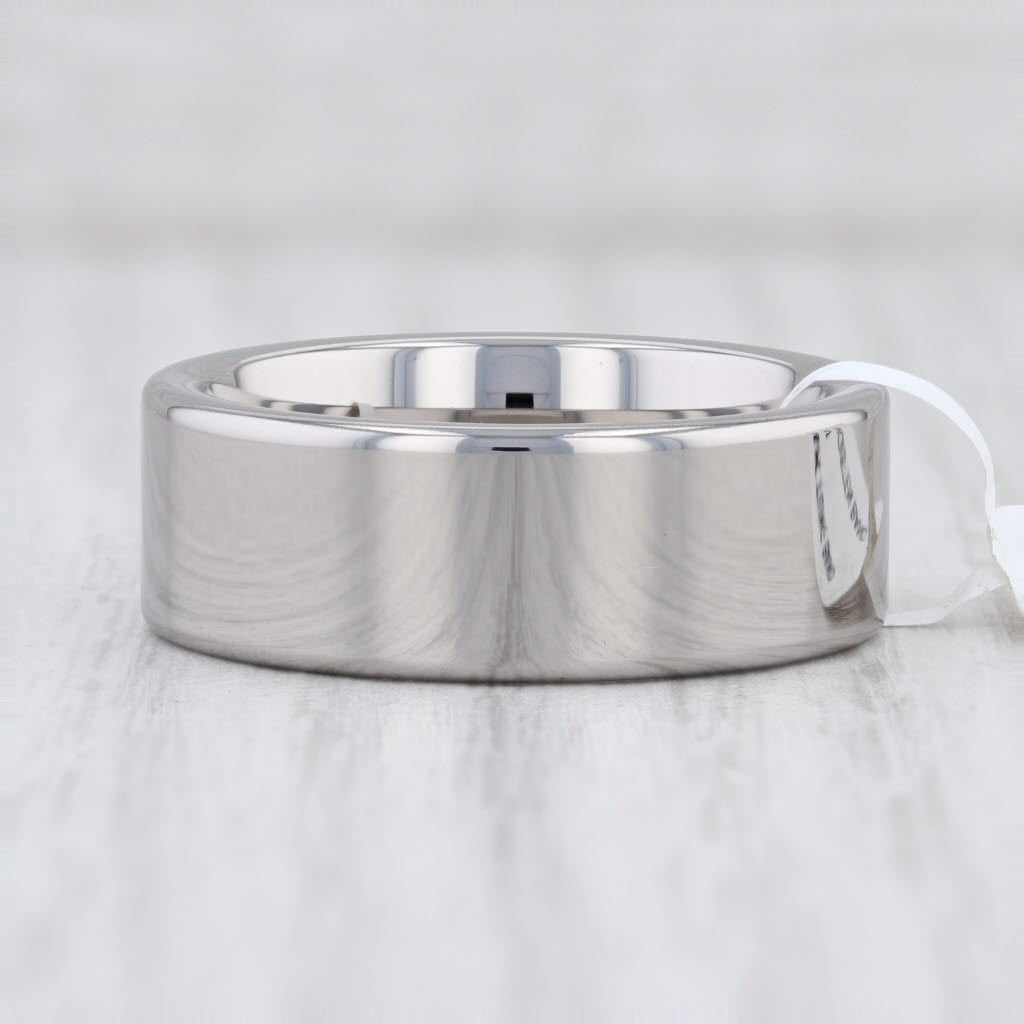Light Gray New Tungsten Ring Men's Size 10 Wedding Band