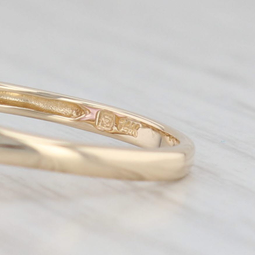 Light Gray 0.89ctw Pink Sapphire Diamond Ring 14k Yellow Gold Size 8.25