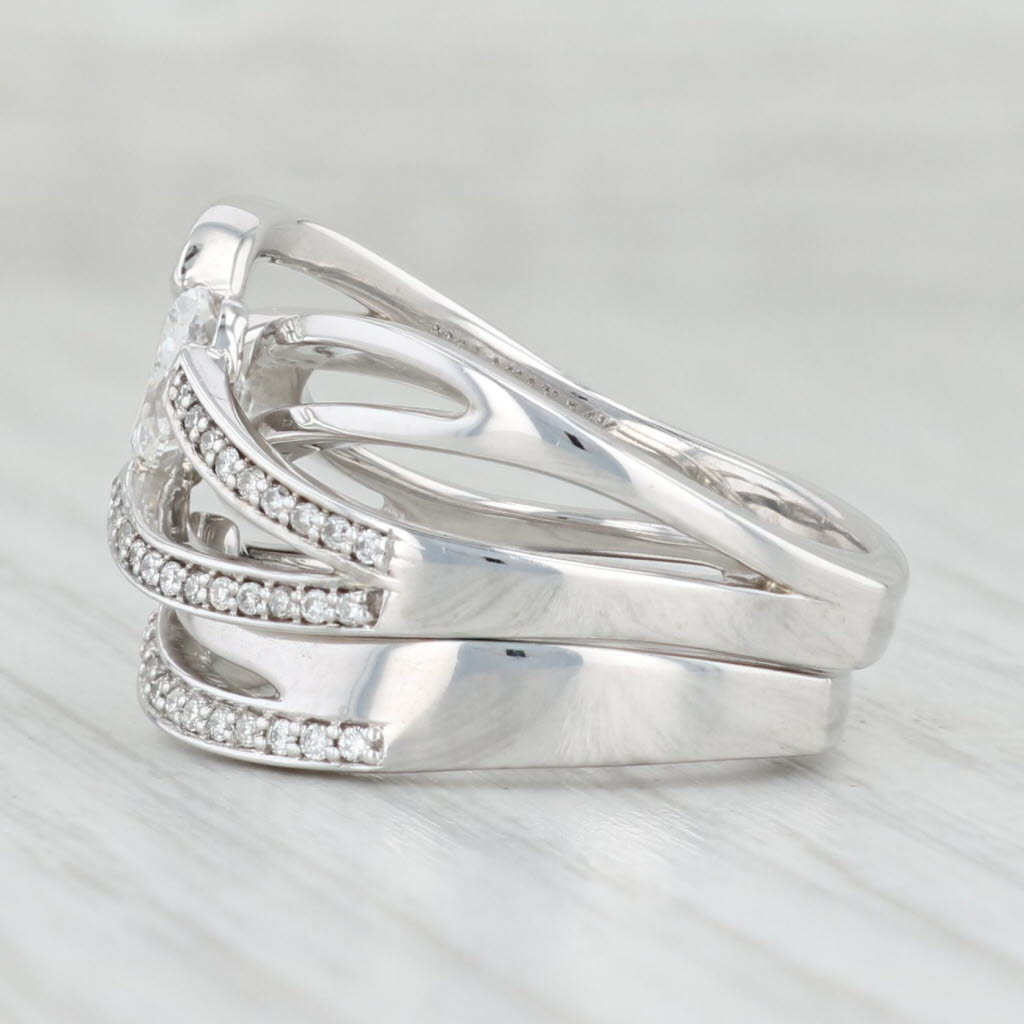 Light Gray New Malakan Diamond Engagement Ring Wedding Band Bridal Set 14k White Gold 6.25