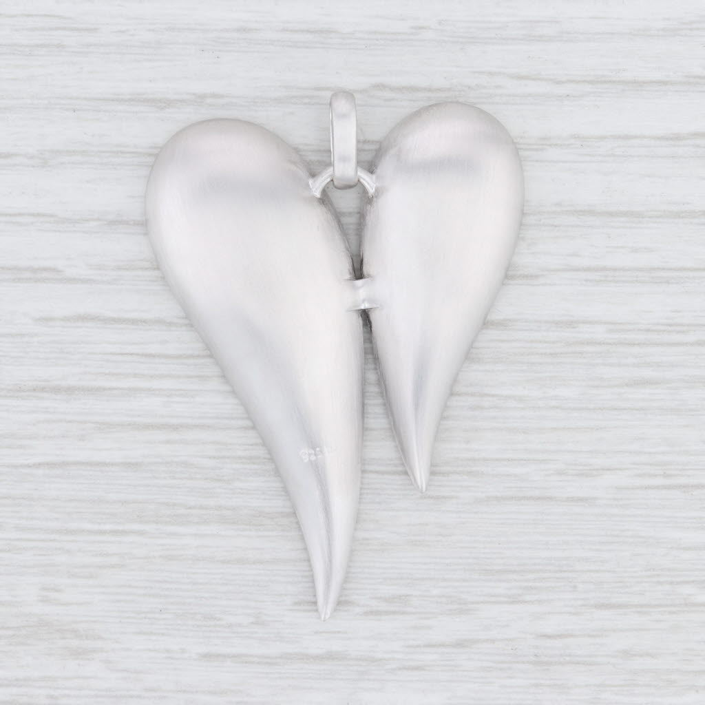 Light Gray New Bastian Inverun Innovative Heart Pendant Sterling Silver 12843 Statement