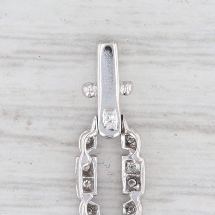 Light Gray 0.48ctw Diamond Bracelet 18k White Gold 6.75” 6mm