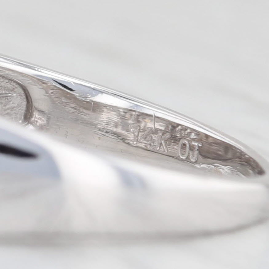 Light Gray 0.75ctw Princess Diamond Engagement Ring 14k White Gold Size 8.25