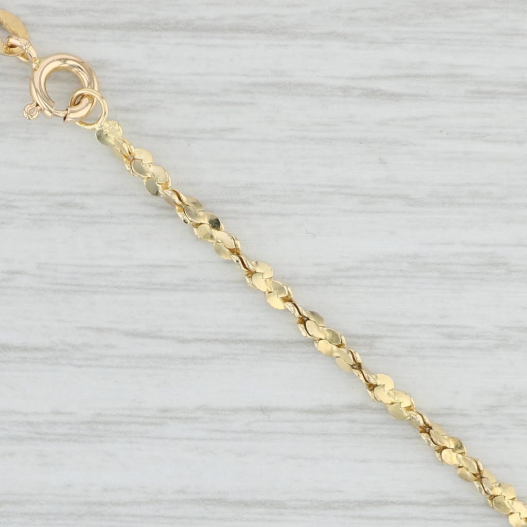 Light Gray 22.75" Nugget Chain Necklace 18k Yellow Gold 2.3mm