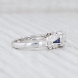 Light Gray New Beverley K Semi Mount Engagement Ring Diamond Sapphire 18k Gold Size 6.5