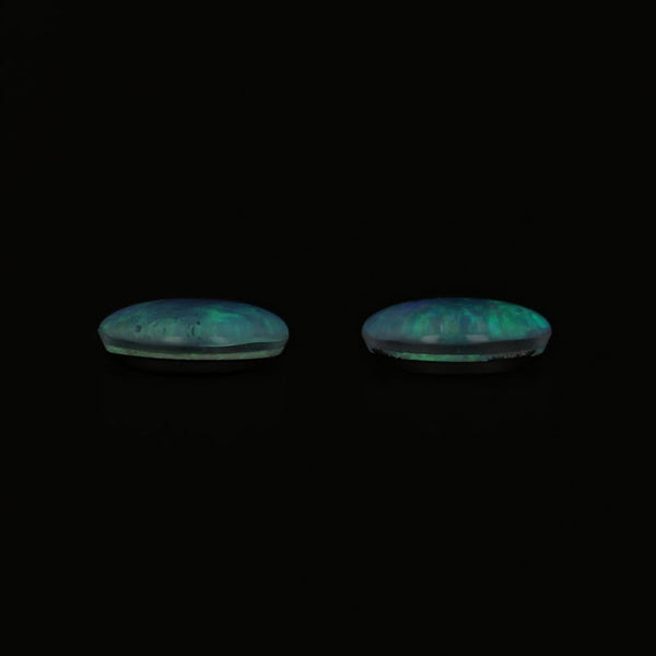Black 4.05ct Green Synthetic Opals Loose Gemstone 10 x 8 Oval Solitaire Jewelry Making